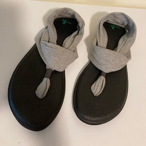 Sanuk Gray Yoga Sling Sandals